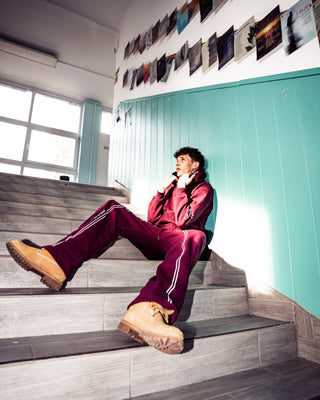 SIDE LOGO PANTS WINE