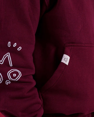 SIDE LOGO HOODIE WINE