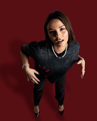 Side Logo Tee - Piros