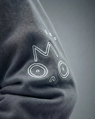 SIDE LOGO HOODIE GREY