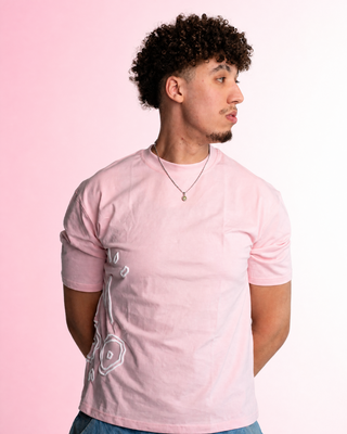 SIDE LOGO TEE - RÓZSASZÍN