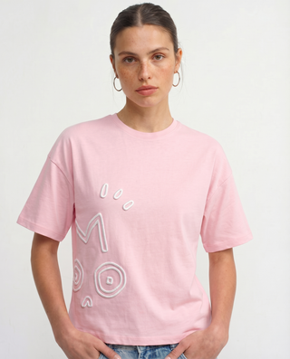 SIDE LOGO TEE - RÓZSASZÍN