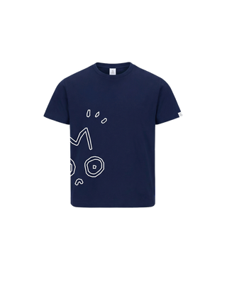 SIDE LOGO TEE - SÖTÉTKÉK